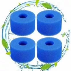 L'FLANEUR Lot De 4 Filtres De Piscine En Mousse Filtre Pour Intex Type S1 - Filtre En Mousse Pour Spa, Piscine - Réutilisables Et Lavables - éponge De Filtration De Type S1 ANEUR