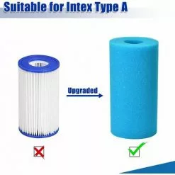 L'FLANEUR 4 Pièces éponge Filtrante Type A, Cartouche De Filtre En Mousse, Mousse Pour Filtre Piscine, Réutilisables Et Lavables, Filtre En Mousse Pour Spa, Piscine, Jacuzzi ANEUR -Pompe et filtre de piscine Soldes 65361842 4