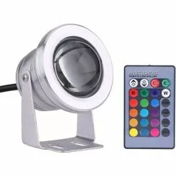 BDD Sous-marine LED, Marine Bateau Sous-marin Yacht Spot Light Lampe étanche Noir IP68 10W 12V RGB LED (Couleur : Blanc)