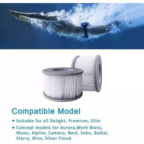 OSQI Pack De 2 Filtres De Rechange Pour Mspa - Pompe à Cartouche Pour Piscines, Eau Chaude Et Spa 5 OSQI Pack De 2 Filtres De Rechange Pour Mspa - Pompe à Cartouche Pour Piscines, Eau Chaude Et Spa – Image 5