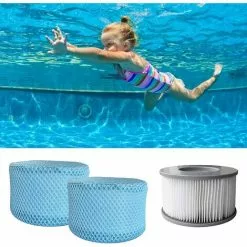 OSQI Lot De 6 Sacs En Maille Pour Filtre De Piscine MSpa, Filtre De Piscine Gonflable, Cartouches De Spa, Filet De Protection 10,5 X 6,8 Cm -Pompe et filtre de piscine Soldes 65502787 3