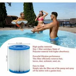 OSQI Cartouche De Filtre De Piscine Taille 1 Pour Bestway, 3,1 X 3,5 Pouces, Pour Piscine Gonflable, Cartouche De Filtre Facile De Remplacement Pour Bestway Type I, Pour Le Nettoyage De La Piscine à Tubes. (paquet De 4) 8 OSQI Cartouche De Filtre De Piscine Taille 1 Pour Bestway, 3,1 X 3,5 Pouces, Pour Piscine Gonflable, Cartouche De Filtre Facile De Remplacement Pour Bestway Type I, Pour Le Nettoyage De La Piscine à Tubes. (paquet De 4) -Pompe et filtre de piscine Soldes 65503550 4
