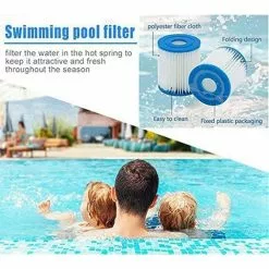 OSQI Cartouche De Filtre De Piscine Taille 1 Pour Bestway, 3,1 X 3,5 Pouces, Pour Piscine Gonflable, Cartouche De Filtre Facile De Remplacement Pour Bestway Type I, Pour Le Nettoyage De La Piscine à Tubes. (paquet De 4) 9 OSQI Cartouche De Filtre De Piscine Taille 1 Pour Bestway, 3,1 X 3,5 Pouces, Pour Piscine Gonflable, Cartouche De Filtre Facile De Remplacement Pour Bestway Type I, Pour Le Nettoyage De La Piscine à Tubes. (paquet De 4) -Pompe et filtre de piscine Soldes 65503550 5