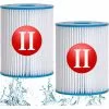 OSQI Filtre De Piscine Pour Bestway Type II, Accessoires De Filtre De Piscine Gonflable Pour Spa, Filtre De Piscine Pour Jardin Extérieur, Cartouche Lavable Et Réutilisable, 4,17 X 5,35 Pouces (2 Pièces)