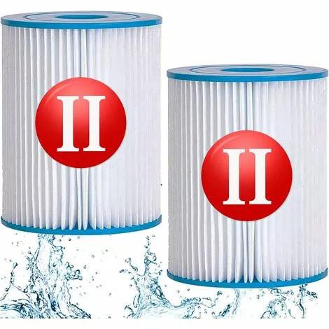 OSQI Filtre De Piscine Pour Bestway Type II, Accessoires De Filtre De Piscine Gonflable Pour Spa, Filtre De Piscine Pour Jardin Extérieur, Cartouche Lavable Et Réutilisable, 4,17 X 5,35 Pouces (2 Pièces) 1 OSQI Filtre De Piscine Pour Bestway Type II, Accessoires De Filtre De Piscine Gonflable Pour Spa, Filtre De Piscine Pour Jardin Extérieur, Cartouche Lavable Et Réutilisable, 4,17 X 5,35 Pouces (2 Pièces)