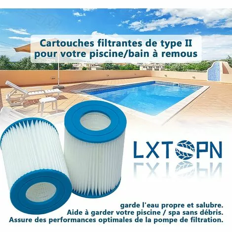 OSQI Filtre De Piscine Pour Bestway Type II, Accessoires De Filtre De Piscine Gonflable Pour Spa, Filtre De Piscine Pour Jardin Extérieur, Cartouche Lavable Et Réutilisable, 4,17 X 5,35 Pouces (2 Pièces) 5 OSQI Filtre De Piscine Pour Bestway Type II, Accessoires De Filtre De Piscine Gonflable Pour Spa, Filtre De Piscine Pour Jardin Extérieur, Cartouche Lavable Et Réutilisable, 4,17 X 5,35 Pouces (2 Pièces) – Image 5