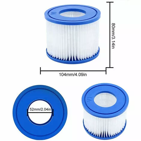 ELLE 2PCS Filtre De Piscine à Source Chaude Gonflable Bestway VI Adapté à La Pompe De Filtration De Piscine 58323 2 ELLE 2PCS Filtre De Piscine à Source Chaude Gonflable Bestway VI Adapté à La Pompe De Filtration De Piscine 58323 – Image 2