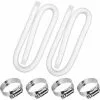 READCLY-Tuyau De Rechange Pour Piscine De 1,25 Po De Diamètre Pour Piscines Hors Terre, Piscine Avec Pince Métallique Pour Pompe De Filtre Intex Ou Tuyaux De 3,2 Cm - 1,5 Mètre De Long (Paquet De 2)
