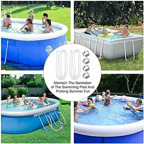 READCLY-Tuyau De Rechange Pour Piscine De 1,25 Po De Diamètre Pour Piscines Hors Terre, Piscine Avec Pince Métallique Pour Pompe De Filtre Intex Ou Tuyaux De 3,2 Cm - 1,5 Mètre De Long (Paquet De 2) 2 READCLY-Tuyau De Rechange Pour Piscine De 1,25 Po De Diamètre Pour Piscines Hors Terre, Piscine Avec Pince Métallique Pour Pompe De Filtre Intex Ou Tuyaux De 3,2 Cm - 1,5 Mètre De Long (Paquet De 2) – Image 2