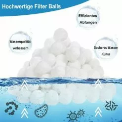 HEGUYEY Balles Filtrantes Piscine 500g - Les Filtres à Sable Filter Balls Remplacent 20 Kg De Sable Filtrant -Pompe et filtre de piscine Soldes 65629009 3