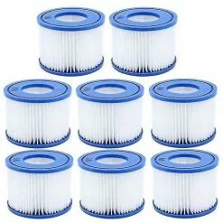 DONTODENT Filtre De Piscine 8 Pièces, Pour Cartouche De Pompe De Filtre Bestway Spa Type Vi, Filtres De Bain à Remous Pour Lay-z-spa, Pour Filtre Coleman Saluspa