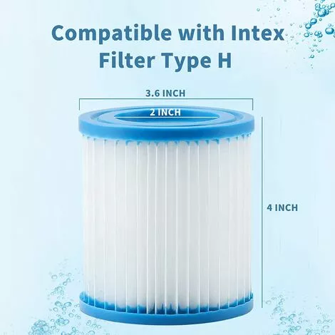 ZOLGINAH For Intex Piscine Cartouche De Filtre Type H 29007 Pour Filtre Pompes 28601, 28602 (4 PCS) 3 ZOLGINAH For Intex Piscine Cartouche De Filtre Type H 29007 Pour Filtre Pompes 28601, 28602 (4 PCS) – Image 3