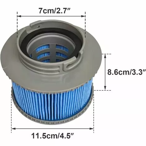 ZOLGINAH Remplacement Des Filtres Pour Piscine, Hotsubbs Et Spas Cartouches De Filtres De Piscine Pour Filtre Spa, Pompe à Cartouche Filtrante Pour MSPA FD2089 (6 Filtres Édition Améliorée) 2 ZOLGINAH Remplacement Des Filtres Pour Piscine, Hotsubbs Et Spas Cartouches De Filtres De Piscine Pour Filtre Spa, Pompe à Cartouche Filtrante Pour MSPA FD2089 (6 Filtres Édition Améliorée) – Image 2