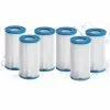 LIFCAUSAL Filtre De Piscine A Ou C (29000e/59900e) Pour Pompe De Piscine INTEX, Lot De 6 Cartouches De Filtre De Piscine, Filtres De Piscine De Type A/C Compatibles Avec Bestway, Piscines Hors Sol Summer Waves Et Pompes (blanc)