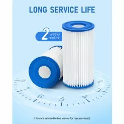 LIFCAUSAL Filtre De Piscine A Ou C (29000e/59900e) Pour Pompe De Piscine INTEX, Lot De 6 Cartouches De Filtre De Piscine, Filtres De Piscine De Type A/C Compatibles Avec Bestway, Piscines Hors Sol Summer Waves Et Pompes (blanc) -Pompe et filtre de piscine Soldes 65755948 3