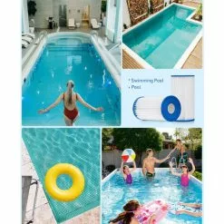 LIFCAUSAL Filtre De Piscine A Ou C (29000e/59900e) Pour Pompe De Piscine INTEX, Lot De 6 Cartouches De Filtre De Piscine, Filtres De Piscine De Type A/C Compatibles Avec Bestway, Piscines Hors Sol Summer Waves Et Pompes (blanc) -Pompe et filtre de piscine Soldes 65755948 5