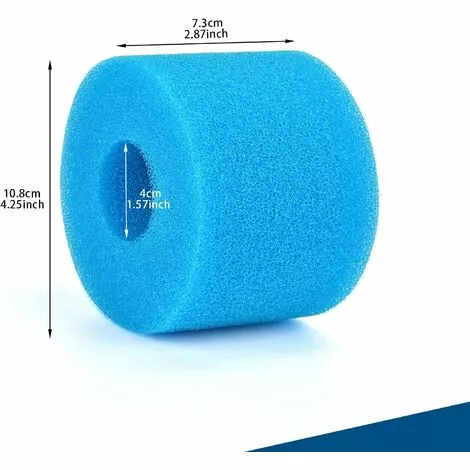 PERLE RARE 2 Pièces Éponge Filtrante Type S1, Cartouche De Filtre En Mousse, Mousse Pour Filtre Piscine, Réutilisables Et Lavables, Filtre En Mousse Pour Spa, Piscine, Jacuzzi 4 PERLE RARE 2 Pièces Éponge Filtrante Type S1, Cartouche De Filtre En Mousse, Mousse Pour Filtre Piscine, Réutilisables Et Lavables, Filtre En Mousse Pour Spa, Piscine, Jacuzzi – Image 4