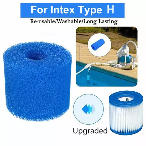 PERLE RARE Réutilisable Lavable Piscine Filtre Mousse Éponge Cartouche Pour Intex Type H 5 PERLE RARE Réutilisable Lavable Piscine Filtre Mousse Éponge Cartouche Pour Intex Type H – Image 5