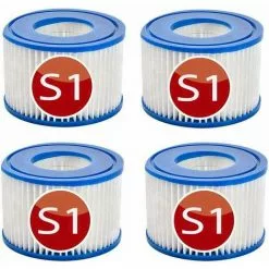 KAEJYIUT Lot De 4 Cartouches De Rechange S1 Pour Filtre De Piscine Intex 29001 - Pour Jardin Extérieur Type S1 PureSpa Easy Set - Cartouches Pour Filtre à Jacuzzi - Filtre S1