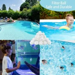 ZHUOXUAN Balles Filtrantes, 700g Boules De Filtre De Piscine Pour Systèmes De Filtration à Sable, Remplac De Sable Filtrant Sable De Quartz, Pour Piscine Système De Filtre à Sable. (Blanc) 5 ZHUOXUAN Balles Filtrantes, 700g Boules De Filtre De Piscine Pour Systèmes De Filtration à Sable, Remplac De Sable Filtrant Sable De Quartz, Pour Piscine Système De Filtre à Sable. (Blanc) -Pompe et filtre de piscine Soldes 65893491 3