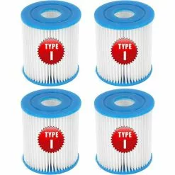 DONTODENT Cartouche Filtrante De Piscine Type I Pour Pompe De Piscine Bestway, Filtre De Piscine Gonflable, Installation Facile (lot De 4)