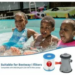 DONTODENT Cartouche Filtrante De Piscine Type I Pour Pompe De Piscine Bestway, Filtre De Piscine Gonflable, Installation Facile (lot De 4) -Pompe et filtre de piscine Soldes 65902572 3