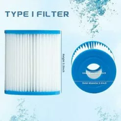 DONTODENT Cartouche Filtrante De Piscine Type I Pour Pompe De Piscine Bestway, Filtre De Piscine Gonflable, Installation Facile (lot De 4) -Pompe et filtre de piscine Soldes 65902572 5