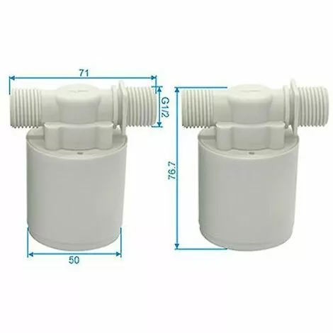 DONTODENT Better-g1/2inch Vanne De Régulation D'eau - Régulateur De Niveau D'eau - Vanne À Bille Flottante Avec Filetage Externe Pour Châteaux D'eau De Piscine,white 2 DONTODENT Better-g1/2inch Vanne De Régulation D'eau - Régulateur De Niveau D'eau - Vanne À Bille Flottante Avec Filetage Externe Pour Châteaux D'eau De Piscine,white – Image 2