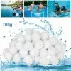 ECHOO 700g / 8L Boules De Filtre De Piscine, Balles Filtrantes,Média Filtre à Fibres Pour Piscine Filtres à Sable Filtrage De L'eau,Écologique, Léger Et Durable