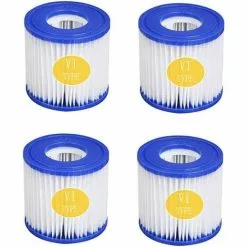 GRID COOL Lot De 4 Cartouches Filtrantes Pour Piscine, Filtre VI Pour Piscine, Jacuzzi, Miami, Vegas, Monaco, Palm Springs, Taille 6-58323