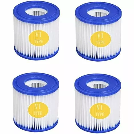 GRID COOL Lot De 4 Cartouches Filtrantes Pour Piscine, Filtre VI Pour Piscine, Jacuzzi, Miami, Vegas, Monaco, Palm Springs, Taille 6-58323 1 GRID COOL Lot De 4 Cartouches Filtrantes Pour Piscine, Filtre VI Pour Piscine, Jacuzzi, Miami, Vegas, Monaco, Palm Springs, Taille 6-58323