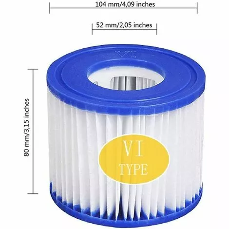 GRID COOL Lot De 4 Cartouches Filtrantes Pour Piscine, Filtre VI Pour Piscine, Jacuzzi, Miami, Vegas, Monaco, Palm Springs, Taille 6-58323 2 GRID COOL Lot De 4 Cartouches Filtrantes Pour Piscine, Filtre VI Pour Piscine, Jacuzzi, Miami, Vegas, Monaco, Palm Springs, Taille 6-58323 – Image 2