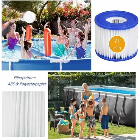 GRID COOL Lot De 4 Cartouches Filtrantes Pour Piscine, Filtre VI Pour Piscine, Jacuzzi, Miami, Vegas, Monaco, Palm Springs, Taille 6-58323 5 GRID COOL Lot De 4 Cartouches Filtrantes Pour Piscine, Filtre VI Pour Piscine, Jacuzzi, Miami, Vegas, Monaco, Palm Springs, Taille 6-58323 – Image 5