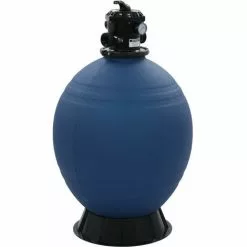 LES TENDANCES Filtre à Sable Pour Piscine Avec Vanne 6 Positions Bleu 660 Mm