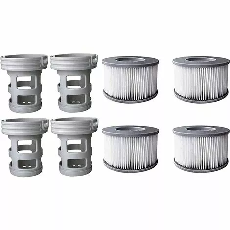 WAHAISON 4 Filtres + 4 Bases Cartouches Filtrantes Pour Piscines Gonflables MSPA - Adaptateur De Base Vissable Pour Cartouche Filtrante MSPA - Kit De Mise à Niveau - Filtre Pour Sous-marins Et Spa Chauds 1 WAHAISON 4 Filtres + 4 Bases Cartouches Filtrantes Pour Piscines Gonflables MSPA - Adaptateur De Base Vissable Pour Cartouche Filtrante MSPA - Kit De Mise à Niveau - Filtre Pour Sous-marins Et Spa Chauds