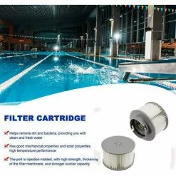 KARTOKNER 8 Pièces Mscomft MSPA Cartouches De Rechange De Filtre Pour Tous Les Modèles Whirlpool Spas Swimming Piscine,Cartouches Filtrantes Avec Filet Pour MSpa Les Spas -Pompe et filtre de piscine Soldes 67167644 3