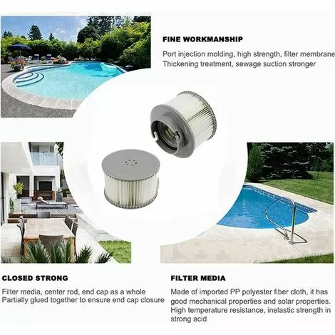 KARTOKNER 4 Pièces Mscomft MSPA Cartouches De Rechange De Filtre Pour Tous Les Modèles Whirlpool Spas Swimming Piscine,Cartouches Filtrantes Avec Filet Pour MSpa Les Spas 5 KARTOKNER 4 Pièces Mscomft MSPA Cartouches De Rechange De Filtre Pour Tous Les Modèles Whirlpool Spas Swimming Piscine,Cartouches Filtrantes Avec Filet Pour MSpa Les Spas – Image 5