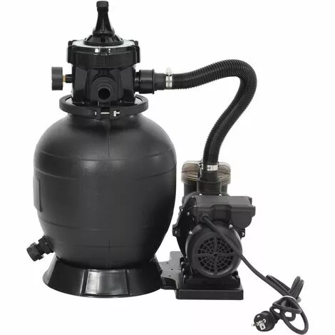 TRUE DEAL Filtre à Sable De Piscine Avec Vanne 6 Voies Noir 3 TRUE DEAL Filtre à Sable De Piscine Avec Vanne 6 Voies Noir – Image 3