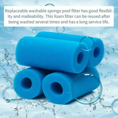 THSINDE Filtre éponge De Type A, Filtre De Piscine En Mousse, Filtre En Mousse De Piscine Filtre éponge Pré-filtre En Mousse Cartouche éponge Lavable Et Réutilisable. (4 Chambres) 2 THSINDE Filtre éponge De Type A, Filtre De Piscine En Mousse, Filtre En Mousse De Piscine Filtre éponge Pré-filtre En Mousse Cartouche éponge Lavable Et Réutilisable. (4 Chambres) – Image 2