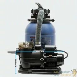 LEPOISSONQUIJARDINEFR Filtre à Sable Avec Pompe, Pour Piscines Hors Sol, Vanne 5 Voies - Bleu -Pompe et filtre de piscine Soldes 6741154 4