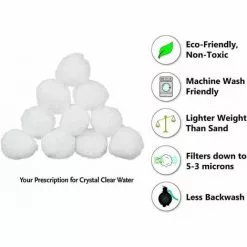 ENLENK Boules De Filtre De Piscine, Balles Filtrantes,Média Filtre à Fibres Pour Piscine Filtres à Sable Filtrage De L'eau. (Blanc) -Pompe et filtre de piscine Soldes 67473239 4