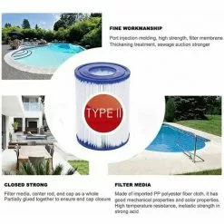 PREMIER 4 Cartouches De Filtre De Piscine Type II - For Bestway De Type Ii - Convient Pour Bestway 58383 58387 - Cartouche Filtrante Pour Piscine Bestway 530/800 Gal/h. -Pompe et filtre de piscine Soldes 67514218 5
