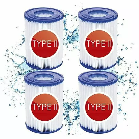 FLYME 4 Cartouches De Filtre De Piscine Type II - For Bestway De Type Ii - Convient Pour Bestway 58383 58387 - Cartouche Filtrante Pour Piscine Bestway 530/800 Gal/h. 1 FLYME 4 Cartouches De Filtre De Piscine Type II - For Bestway De Type Ii - Convient Pour Bestway 58383 58387 - Cartouche Filtrante Pour Piscine Bestway 530/800 Gal/h.