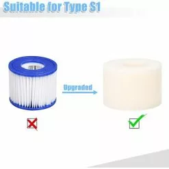 Cisea 4 Pièces Éponge Filtrante Type S1, Cartouche De Filtre En Mousse, Mousse Pour Filtre Piscine, Réutilisables Et Lavables, Filtre En Mousse Pour Spa, Piscine, Jacuzzi -Pompe et filtre de piscine Soldes 67564429 3