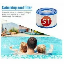 GRID COOL Lot De 4 Cartouches De Rechange S1 Pour Filtre De Piscine Intex 29001 - Pour Jardin Extérieur Type S1 PureSpa Easy Set - Cartouches Pour Filtre à Jacuzzi - Filtre S1 -Pompe et filtre de piscine Soldes 67574907 4