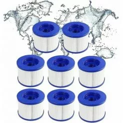 GRID COOL Lot De 8 Cartouches Filtrantes De Rechange Pour Spa Hot Tub/Clever Spa - Avec Filetage à Vis - Pour Spa-N1407535/filtre Pour Mspa,Pour Spa Pool Filtre Kit D'entretien