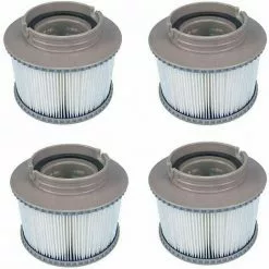 GRID COOL MSPA Cartouches De Rechange De Filtre Pour Tous Les Modèles Whirlpool Spas Swimming Piscine,Cartouches Filtrantes Avec Filet Pour MSpa Les Spas Bubble Spa (4 Pièces)