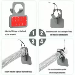 GRID COOL Lot De 2 Support De Tuyau De Piscine, Adaptateur Pour Piscine, Gris Accessoires Piscine, Pour Tuyaux Piscine De Dans Les 38 Mm，Fonepro -Pompe et filtre de piscine Soldes 67576106 3