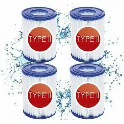LLOVE 4 Cartouches De Filtre De Piscine Type II - For Bestway De Type Ii - Convient Pour Bestway 58383 58387 - Cartouche Filtrante Pour Piscine Bestway 530/800 Gal/h.
