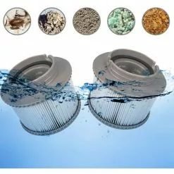 FLYME 2 Pcs Filtre Cartouche, Cartouches De Filtre De Piscine,Cartouche Filtration Standard Et Vissées, Filtre Pour Baignoire,Piscine -Pompe et filtre de piscine Soldes 67808736 3